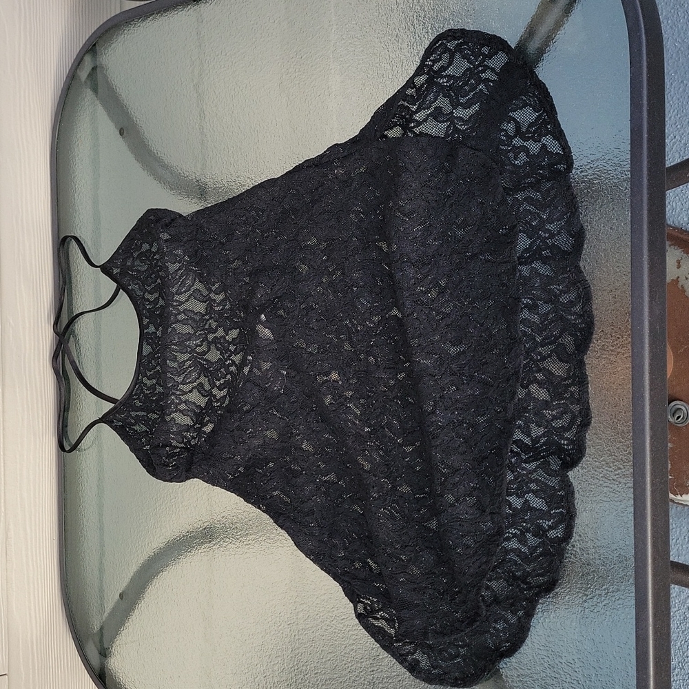 Victoria's Secret Gold Crown Black Slip Dress Lingerie Vintage Size S